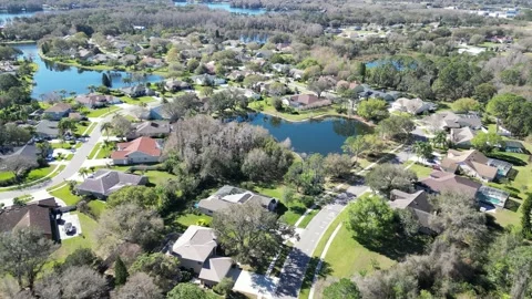 Drone Aerial view Pasco County, Odessa, FL 33556 Stock Footage 233357675