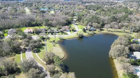 Drone Aerial view Pasco County, Odessa, FL 33556 Stock Footage 233357698