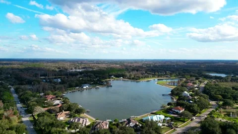 Drone Aerial view Pasco County, Odessa, FL 33556 Stock Footage 260732823