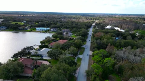 Drone Aerial view Pasco County, Odessa, FL 33556 Stock Footage 260732980