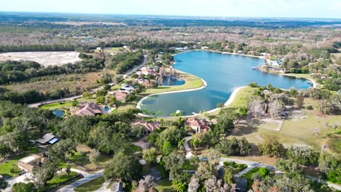 Drone Aerial view Pasco County, Odessa, FL 33556 Stock Footage 260733229