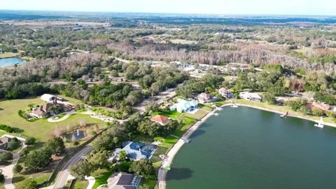 Drone Aerial view Pasco County, Odessa, FL 33556 Stock Footage 260733235