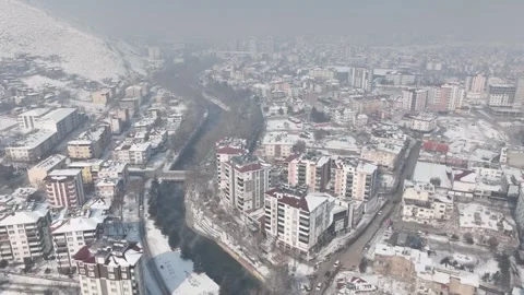 Drone Aerial View of Post Earthquake Destruction in Elbistan, February, 10, 2023 Stock Footage 336451084