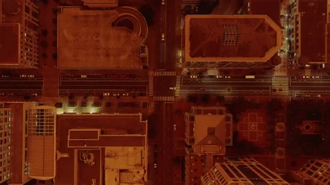 Drone Aerials of Oakland when wildfire smoke pollution turned sky orange Stock Footage 190169169