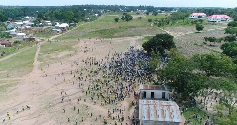 Drone african students 03 Video stock 114055427