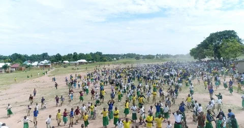 Drone african students 05 Video stock 114055388