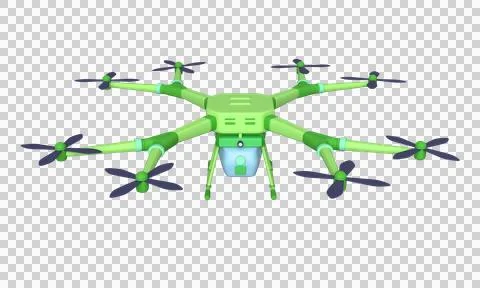 Drone for agriculture. Innovative technologies. 3d rendering Stock Illustration