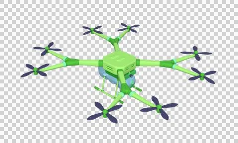 Drone for agriculture. Innovative technologies. 3d rendering Stock Illustration