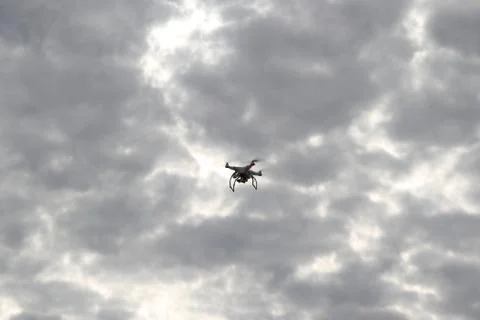 Drone in the air Stock Photos