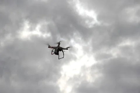 Drone in the air Stock Photos