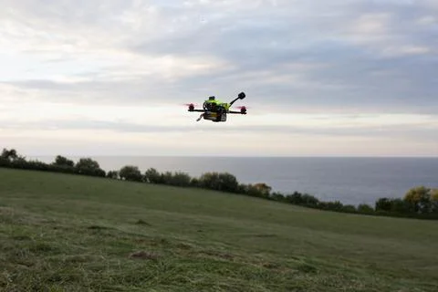 Drone in the air Stock Photos