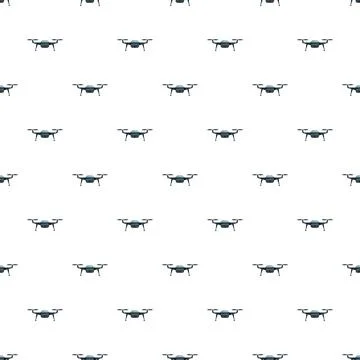Drone aircraft repeating pattern communicating seamless technology Stock Illustration