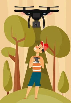 Drone and quadrocopter theme Stock Illustration