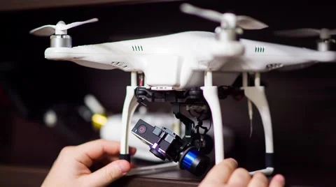 Drone and remote control Stock Footage 64357981