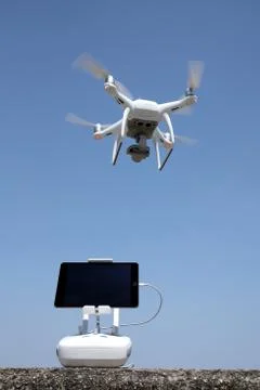 Drone and remote controller Foto stock