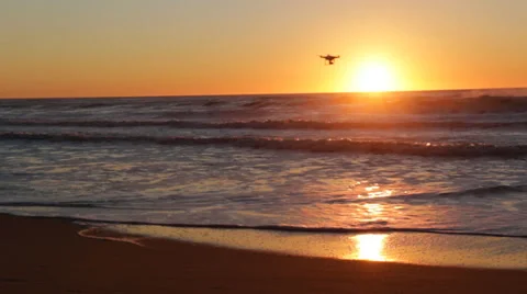 Drone and Sunset Stock Footage 35320602