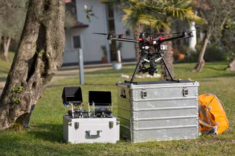 Drone and tools Stockfoto's