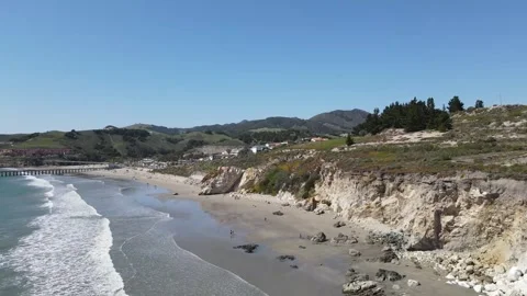 Drone Approach of Avila Beach Stock-Footage 276198400