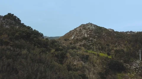 DRONE APPROACH TO THE MOUNTAIN Stock Footage 90133954