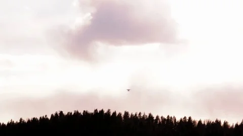 Drone approaching and flying over Stock Footage 74732699