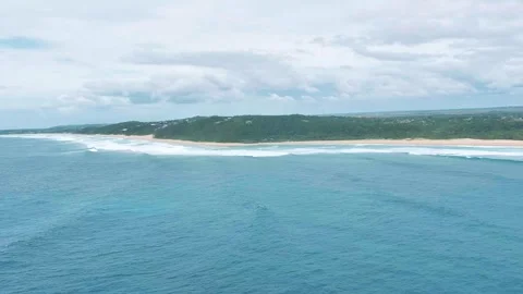 Drone approaching shoreline Stock Footage 304268427