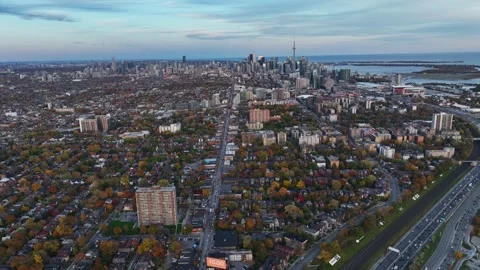 Drone Areal Flight 4K at Toronto, Canada Stock Footage 254384341