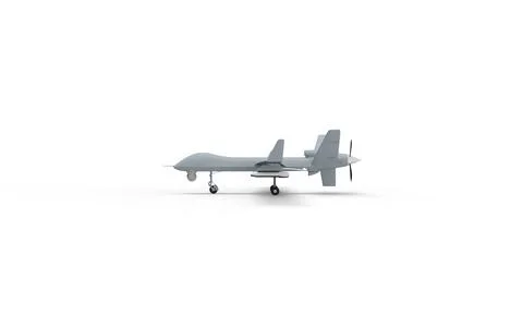 Drone army aircraft force atomic isolated on White Background for intelligenc Stock Illustration