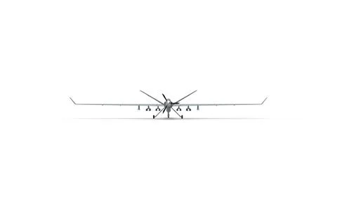 Drone army aircraft force atomic isolated on White Background for intelligenc Stock Illustration