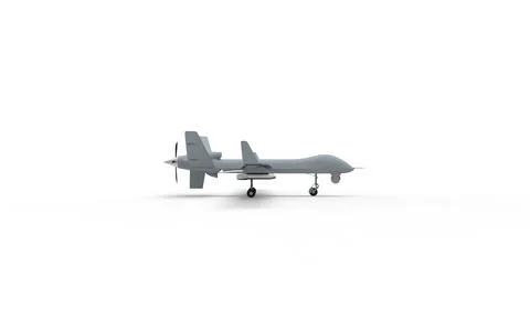 Drone army aircraft force atomic isolated on White Background for intelligenc Stock Illustration