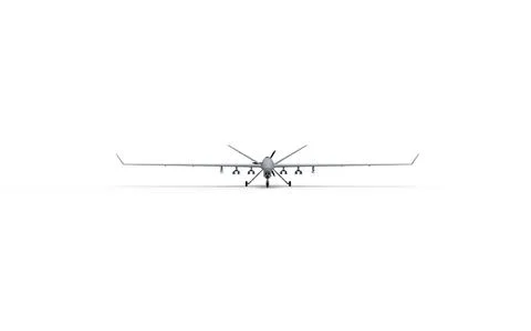 Drone army aircraft force atomic isolated on White Background for intelligenc Stock Illustration