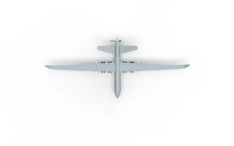 Drone army aircraft force atomic isolated on White Background for intelligenc Illustrazione stock