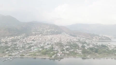 Drone around Lake Atitlan Stock Footage 318095829