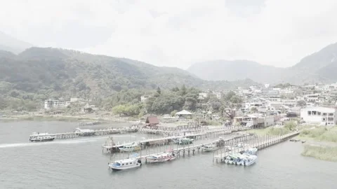 Drone around Lake Atitlan 스톡 동영상 318097325