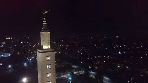 Drone around Temple Stock Footage 132153194
