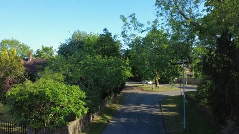 Drone ascending reveal in Tilehurst, Reading Stock Footage 335652968
