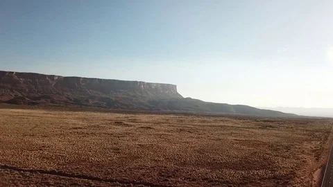 Drone Ascends In Desert Stockbeeldmateriaal 123452049