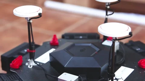 Drone Assembling Quad Copter Preparation for Flight Stock Footage 142137185