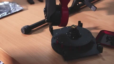 Drone Assembling Quad Copter Preparation for Flight Stock Footage 142137201