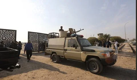 Drone attack on security headquarters in the Iraqi capital Baghdad, Iraq - 04 Ja Stock Photos
