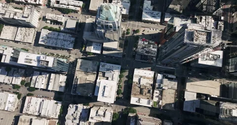 Drone Austin Angled Top Down Over A Street In Downtown 4K 24FPS Stock Footage 278133596