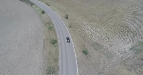 Drone auto tracking car 3 Stock Footage 182796506