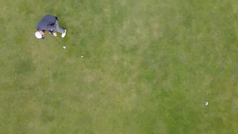 Drone ball putt Stock Footage 199211680