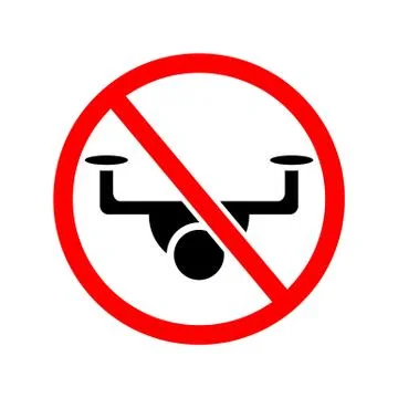 Drone ban. Stock Illustration