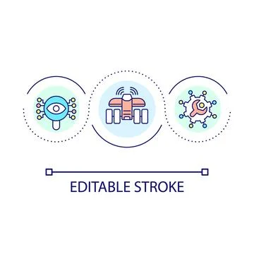 Drone-based solution loop concept icon Illustrazione stock