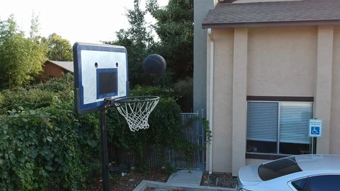 Drone Basketball Hoop Video stock 111401867