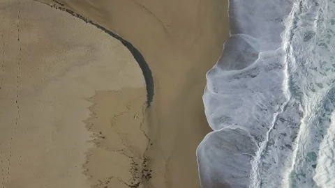 Drone on a beach shoreline Video stock 94523705