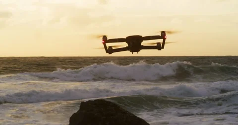 Drone On Beach Shot on RED EPIC Stock Footage 103807083