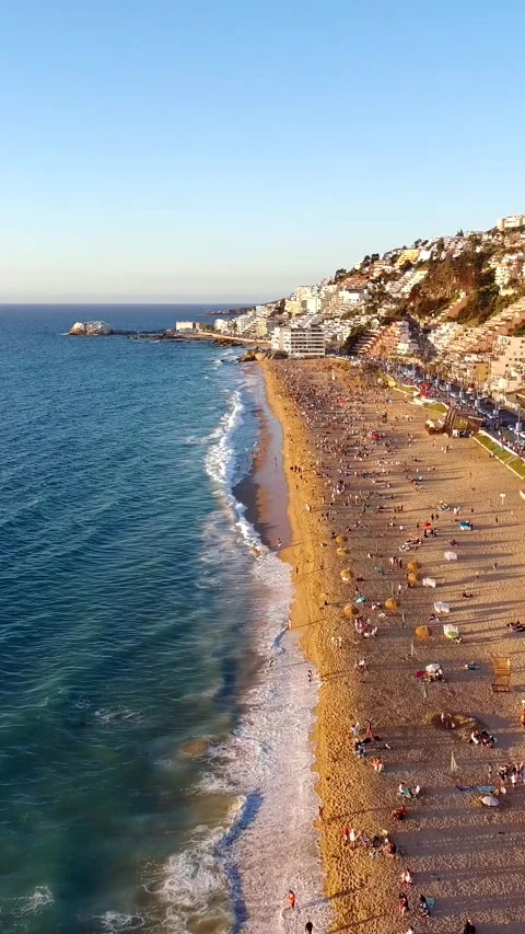 Drone beach vertical aerial view Video stock 326824117