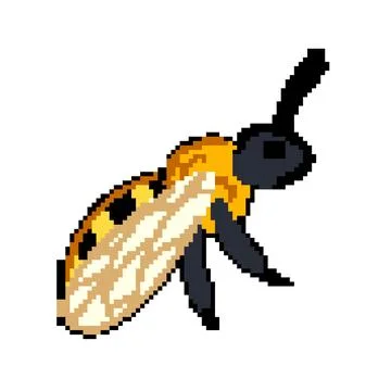 Drone bee pixel art vector illustration Stockillustratie
