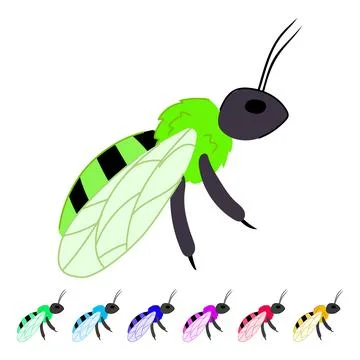 Drone bee vector cartoon graphic 库存插图